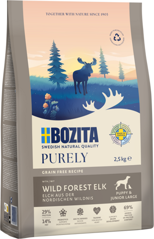 BOZITA Hunde-Trockenfutter Purely Puppy & Junior Large Elch